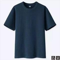 新品未使用◎UNIQLOクルーネックTシャツ(半袖)ネイビー