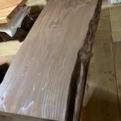 ウォールナット ウォールナット風 杉天板 156×奥行約72〜58 板厚6.8