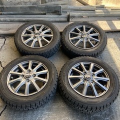 ☆ 155/65R13 アルミスタッドレスタイヤセット 状態良好 ダンロップ
