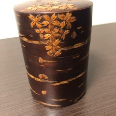 桜皮細工の茶筒