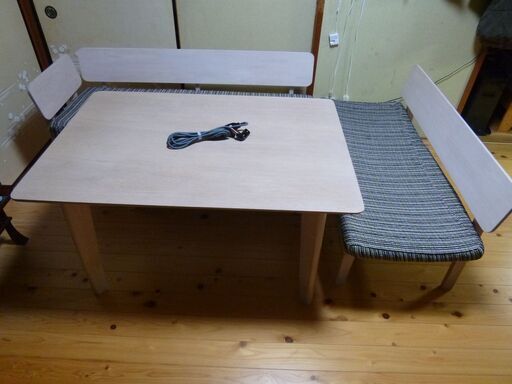 ダイニングテーブル コーナーベンチタイプ こたつ後付け バイカム 遠賀川のダイニングセットの中古あげます 譲ります ジモティーで不用品の処分