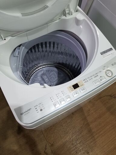 愛品館市原店】シャープ 2018年製 6.0kg洗濯機ES-GE6C-W【愛市I4S