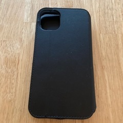 iphone11 合皮カバーケース　黒