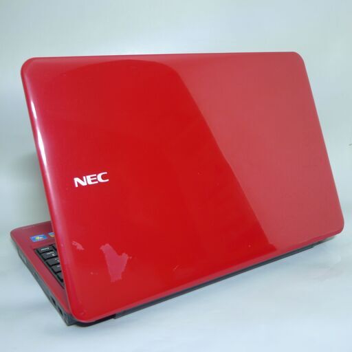 即使用可 中古良品 レッド 赤 ノートパソコン 15.6型 NEC PC-LS550CS6R Core i5 4GB 500G DVDマルチ 無線LAN Wi-Fi Windows10 Office