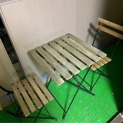 【ネット決済】【受付終了】【IKEA】ベランダ/テラス用 机・椅...