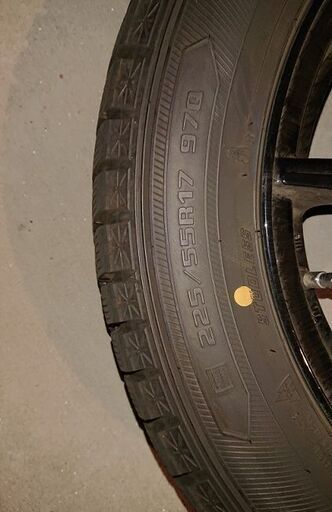 スタッドレスタイヤ【中古】2018年購入（3シーズン使用）Icenavi-6【サイズ；225/55/R17】
