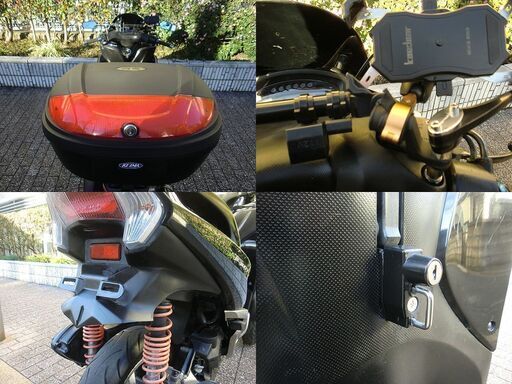 ★普通免許仕様トリシティ125 ワイドトレッド 社外マフラー サスペンション USB電源 ミラー 大型BOX★東京/大田区【下取OK】 ☆普通免許仕様トリシティ125 ワイドトレッド 社外マフラー