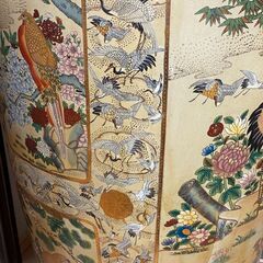 薩摩焼　榮盛窯 瀧山作 薩摩焼 金襴手　 高さ155cm　胴回り155cm　直接引取も可能