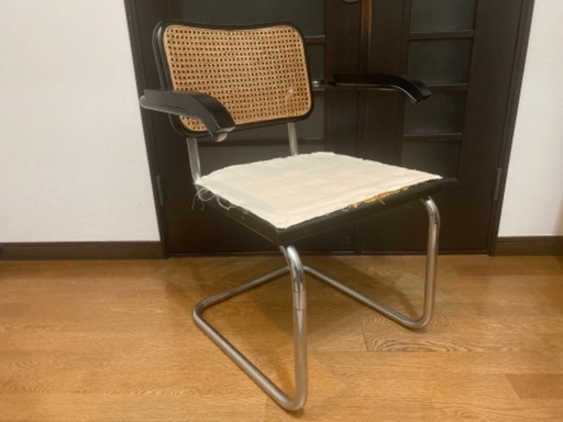 AIDEC社 70~80年代 ビンテージ ラタン張り チェスカチェア 椅子 - 椅子
