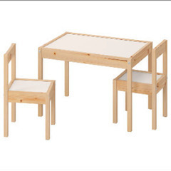 IKEA イケア LÄTT ラット 子ども用テーブル チェア2脚付