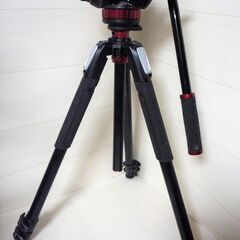 ☆マンフロット Manfrotto 055 MVH502AH 三脚◇撮影時にあると無いと 
