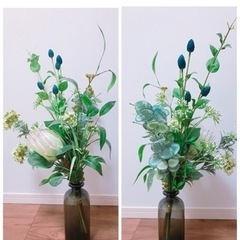 【ネット決済】フェイクグリーン　造花　花瓶　美品　IKEA