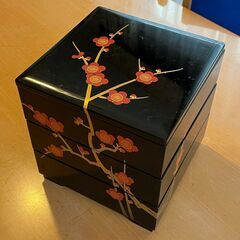 木製漆器　三段重箱