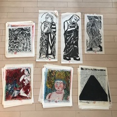 棟方志功のカレンダー　和紙に印刷