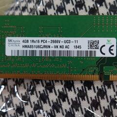 デスクトップ増設メモリ 4GB 1R×16　PC4-2666V-...