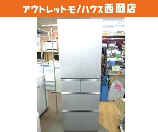 西岡店 大型 冷蔵庫 415L 5ドア 2015年製 アクア AQR-SD42D AQUA  ブライトシルバー 400Lクラス