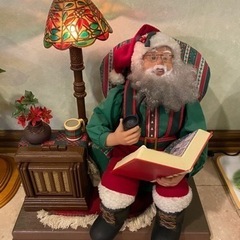 灯りがともる、動くサンタさんの置物　アンティークインテリア 灯りがともる、動くサンタさんの置物 アンティークインテリア