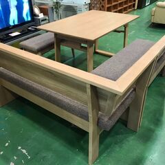 【愛品館八千代店】シギヤマ家具　伸長式リビングダイニングセット　ジャスト【愛八DN】