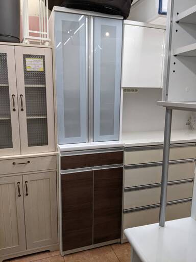 使用少ない美品 マルセン工業 カップボード スリム 食器棚 キッチンボード 収納棚