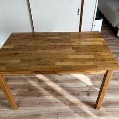 無料　木製テーブル　長さ119cm 奥行　74.5cm  高さ7...