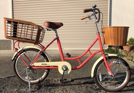 20ｲﾝﾁ ミニサイクル　ピンク×白・ベージュ