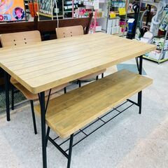 💙NITORI(ニトリ) ダイニング3点セット 🔷定価￥89,900🔷 アウロス  ベンチイス💙