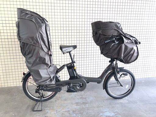【ご予約中】ブリヂストン bikke POLAR 前後ろ子供乗せ アシスト自転車 2021年購入！状態良好 純正レインカバー