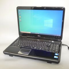 即使用可 ブラック ノートパソコン 中古良品 15.6型 富士通 AH550/5A 