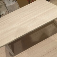 折り畳みローテーブル　ホワイト　75×50