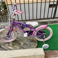 キッズ自転車★16インチ★子供用★女の子★女児★パープル★かわいい