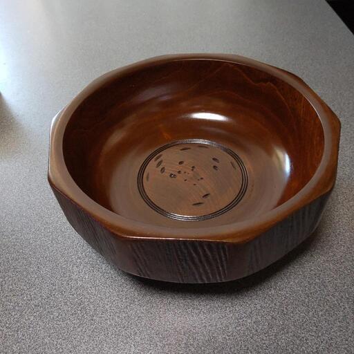 値下げします。おまけ付き。宮常彫  くり貫菓子器 未使用品