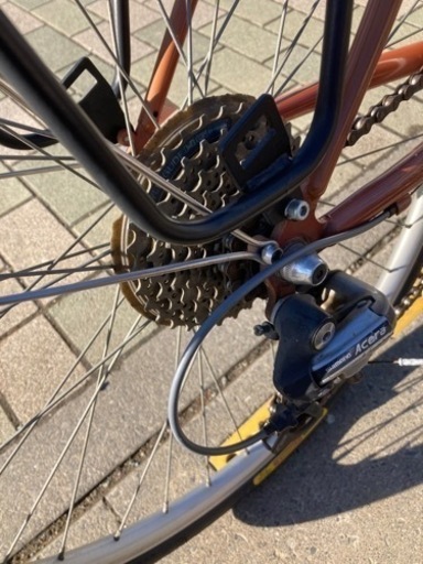 ＴＯKYO BIKE クロスバイク　２６　８段ギア　ブラウンSサイズ47 154センチから