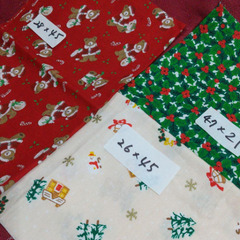 【ネット決済・配送可】急げ～！クリスマス布3種類12/18まで。