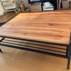 アイアンウッドローテーブル　ソファテーブル　サイドテーブル　木製机