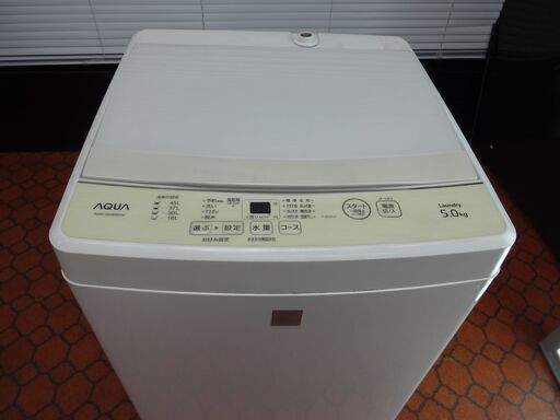 ID 987984　洗濯機アクア5.0Kg　２０１９年製　AQW-GS5E6