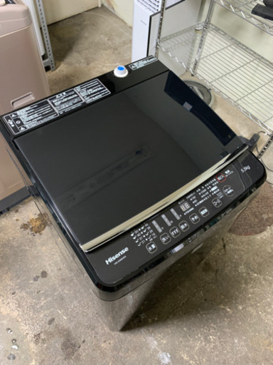 札幌市内配送無料 2017年製 ハイセンス 5.5kg 全自動洗濯機 HW-G55E4KK ブラック