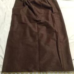 茶色 ロングスカート フリーサイズ
