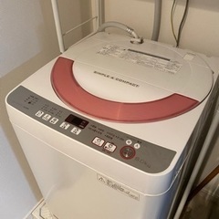 【ネット決済】洗濯器 SHARP 6.0kgランドリーラックセット