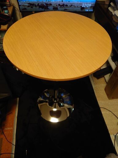 バーテーブル(60cm/高さ約90cm固定)【交渉歓迎】