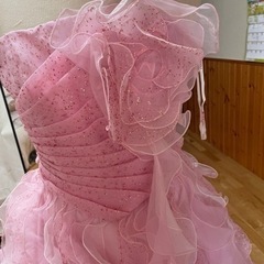 【ネット決済・配送可】ピンクのウェディングドレス
