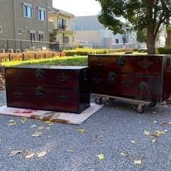 ◎大幅お値下げしました‼️ 逸品 希少 古い 時代箪笥 鍵付 検 衣装箪笥和箪笥和家具チェスト欅木地呂塗り無垢漆着物収納抽斗無垢材煎茶道具重圧鉄地金具欅玉杢古民藝お値下げ要相談‼️