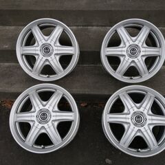 超希少！ スバル 4POTキャリパー対応  15インチホイール 4本セット　脱着・組替もOK！　フルピン・スタッドレス用