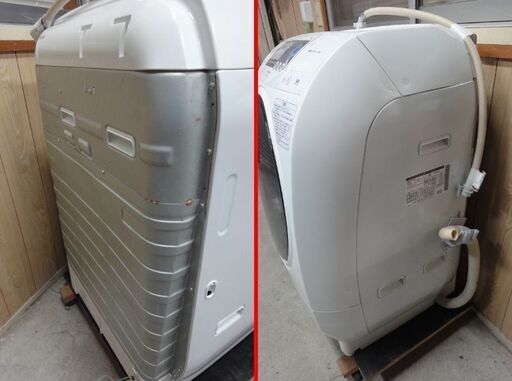 日立電気洗濯乾燥機　BD-V1400R　2011年製　ドラム式洗濯機　洗濯時/73L、乾燥時/96L　右開きドア　通電確認済