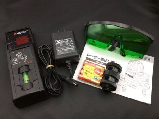 VOICE VLG-8X フルライン グリーンレーザー墨出し器 受光器付き VOICE VLG-8X フルライン グリーンレーザー墨出し器 受光器付き