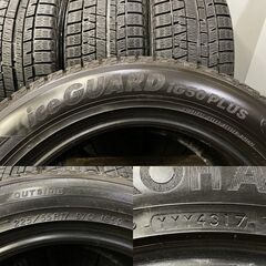 YOKOHAMA ice GUARD iG50 PLUS 225/55R17 17インチ スタッドレス 4本 2017年製 バリ溝 アテンザワゴン アルファード等　(VTN511)クレジットカード QRコード決済可能 YOKOHAMA ice GUARD iG50 PLUS 225/55R17 17インチ スタッドレス 4本
