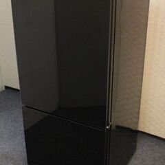 アズマ ガラストップ 170L 2ドア冷蔵庫 MR-GL170A ブラック
