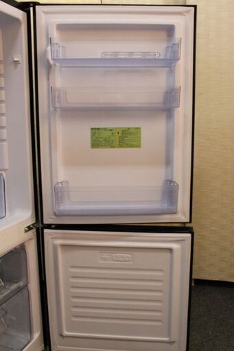 アズマ ガラストップ 170L 2ドア冷蔵庫 MR-GL170A ブラック 一人暮らし