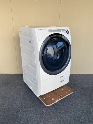 受け渡し決定！極上美品　SHARP ES-S7C-WL  プラズマクラスター　ドラム式洗濯機