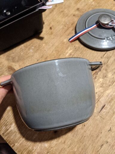 staub la cocotte de GOHAN １合炊き　グレー ストウブ 鍋