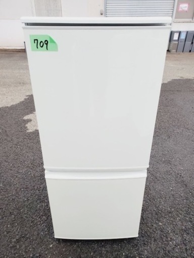 ①709番 シャープ✨ノンフロン冷凍冷蔵庫✨SJ-14Y-W‼️